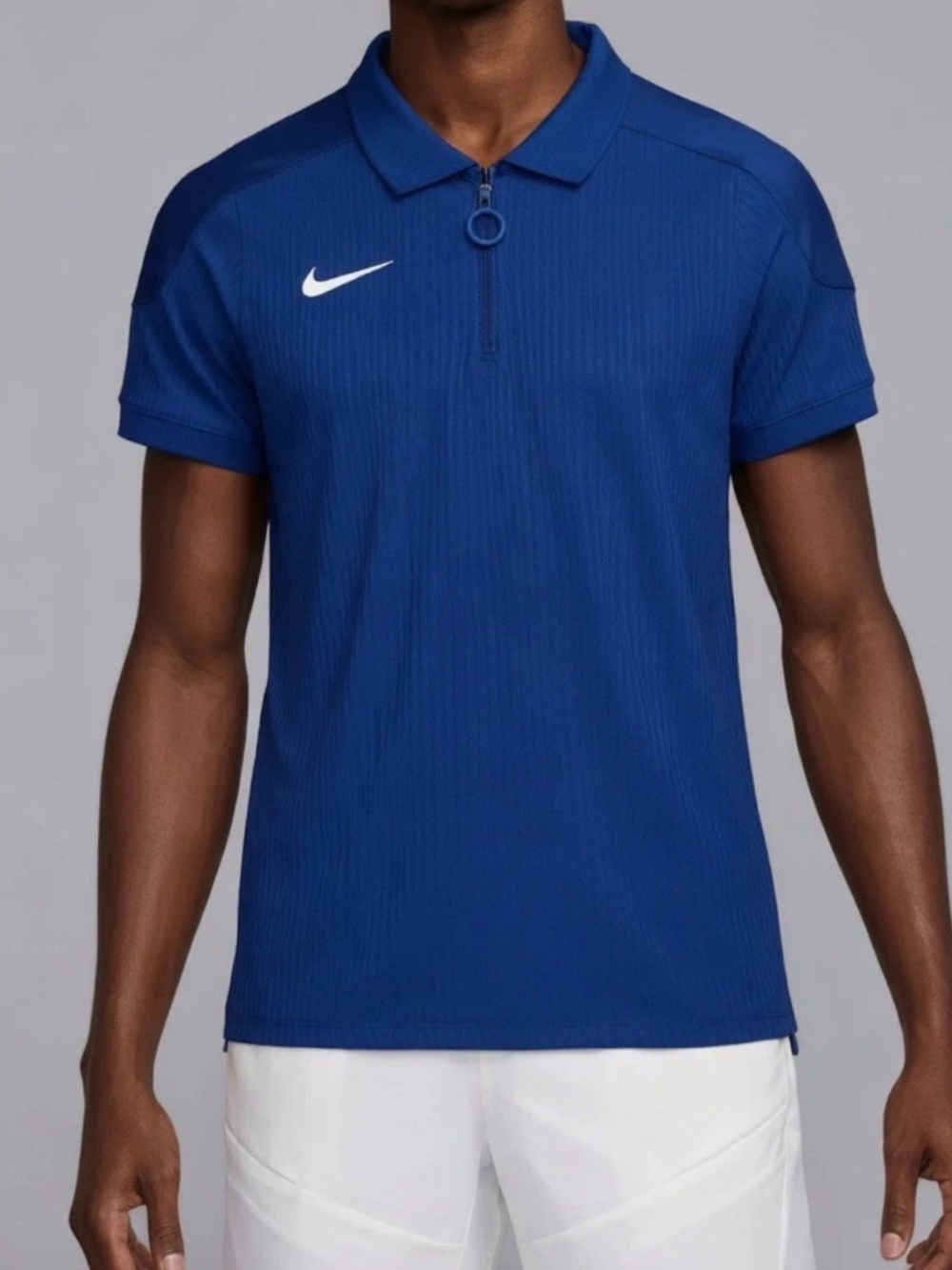 Nike Court Dri-Fit Adv Slam Tennis Polo Men's Size Medium-tall Slim Fit  1/4 Zip